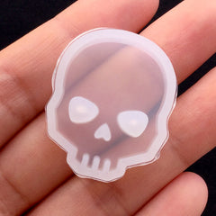 Skull Mold | Halloween Silicone Mold | Epoxy Resin Mold | Soft Clear Mold for UV Resin Craft | Decoden Supplies (23mm x 28mm)