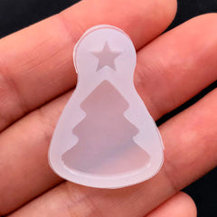 Small Christmas Tree Silcone Mold | Kawaii Soft Mold | UV Resin Flexible Mold | Embellishment Mould (18mm x 27mm)