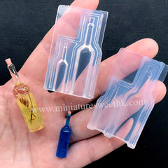 Dollhouse Miniature Bottle with Cork Silicone Mold (2 Cavity) | Doll House Food Art Supplies | Resin Crafts (29mm and 46mm)