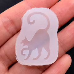 Scared Cat Silicone Mold | Halloween Mould | UV Resin Soft Mold | Resin Cabochon DIY | Embellishment Mold (20mm x 31mm)