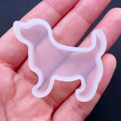 Dog Flexible Mould | Silicone Mold for Kawaii Resin Crafts | Cute Animal Cabochon DIY (43mm x 34mm)