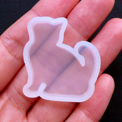 Kawaii Kitty Mold | Silicone Flexible Mould | Decoden Cabochon DIY & Cute Resin Jewellery Crafts (29mm x 32mm)