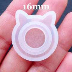 Kawaii Kitty Ring Mold | Cat Ear Ring Mould | Resin Jewellery Making | Flexible Animal Jewelry Mould | Silicone Mold Supplies | Epoxy Resin Art | UV Resin Crafts (Size 16mm)