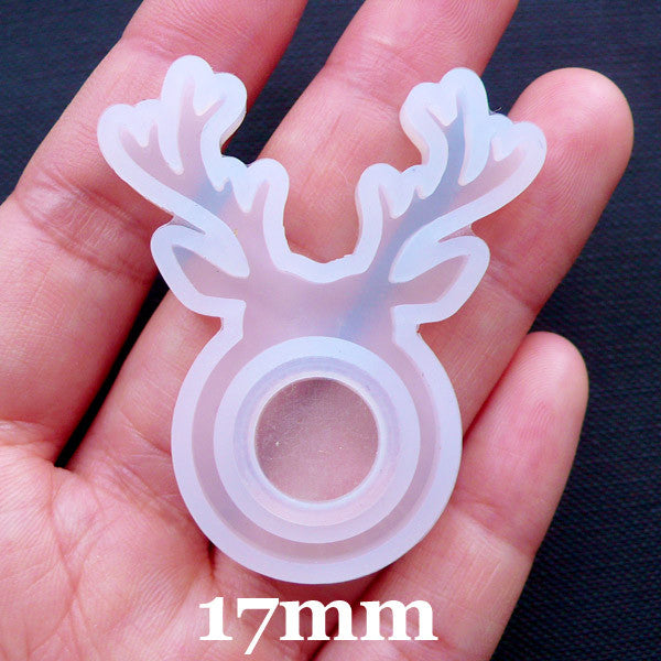 Silicone earrings mold Reindeer mould for resin and epoxy