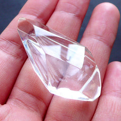 Faceted Gem Mold | Flexible Jewel Mold | Silicone Gemstone Mold | Epoxy Resin Mold | UV Resin Jewelry DIY | Resin Crystal Pendant Making | High Quality Clear Mould (21mm x 43mm)