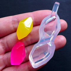 Faceted Gemstone Mold | Silicone Jewel Mold | Clear UV Resin Mold | Resin Gem Mold | High Quality Flexible Mold | Epoxy Resin Jewelry | Faux Crystal Making (23mm)