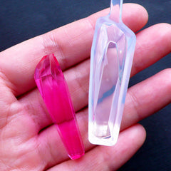 Faceted Crystal Mold | Flexible Gemstone Mold | Resin Jewel Mold | Clear Epoxy Resin Mould | High Quality Silicone Mold | UV Resin Jewellery | Fake Gem Making (11mm x 40mm)