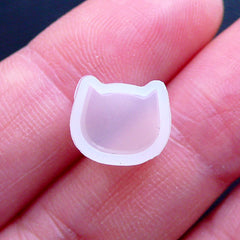 Mini Kitty Cat Head Mold | Tiny Resin Mould | Resin Jewelry Silicone Mold | Flexible Animal Mould | UV Resin Craft | Epoxy Resin Art | Stud Earrings Mould (8mm x 7mm)