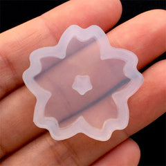 Sakura Silicone Mold | Cherry Blossom Flexible Mould | Flower Mold | UV Resin Craft | Epoxy Resin Mold | Polymer Clay Mould | Kawaii Cabochon Making (28mm x 26mm)