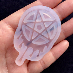 Drippy Star Mold | Melty Star Flexible Mould | Decoden Cabochon Mold | Silicone Resin Mould | Magical Girl Jewellery Mold | Kawaii Mahou Kei (35mm x 57mm)