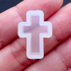 Cross Mold | Christmas Silicone Mould | Halloween Flexible Mold | Kawaii Gothic Lolita Jewelry | UV Resin Art | Religion Catholic Christian Baptism (12mm x 18mm)