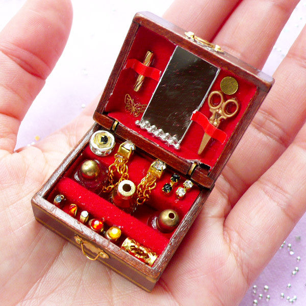 Big Clearance!! Mini Travel Suitcase Storage Box Luggage Candy Box Doll  Clothes Necklace Ring Jewelry Storage Box Doll Wedding Party Ornaments 