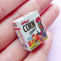 Miniature Dollhouse Cornflakes Breakfast Cereal Packet | Doll House Corn Flakes Food Box (17mm x 21mm)
