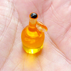 Dollhouse Olive Oil Bottle | 1:12 Scale Miniature Food Grocery | Doll House Kitchen Item (10mm x 22mm)