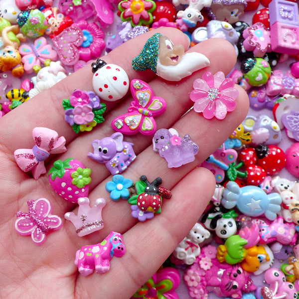 Small Decoden Pieces Kawaii Resin Cabochons (Assorted Mix 10