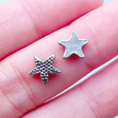 Starfish Floating Charms | Marine Life Nail Charms | Beach Memory Locket DIY | Living Lockets | Sea Ocean Nail Art | UV Resin Craft | Shaker Charm Supplies (2pcs / 8mm x 8mm)