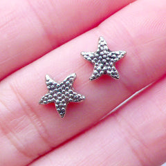 Starfish Floating Charms | Marine Life Nail Charms | Beach Memory Locket DIY | Living Lockets | Sea Ocean Nail Art | UV Resin Craft | Shaker Charm Supplies (2pcs / 8mm x 8mm)
