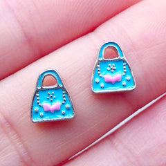 CLEARANCE Lady Handbag Floating Charms | Purse Charm | Memory Living Locket Making | Shaker Charm Supplies | Embellishment for UV Resin Crafts (2pcs / 6mm x 8mm)