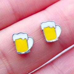 DEFECT Beer Floating Charms | Drink Charm | Living Memory Locket Making | Shaker Charm Supplies | Mini Metal Embellishment (2pcs / 6mm x 6mm)