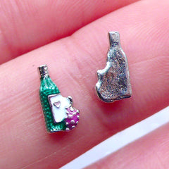 Grape Wine Floating Charms | Glass Memory Living Lockets | Shaker Charm Supplies | Jewelry Findings (2pcs / 4mm x 9mm)