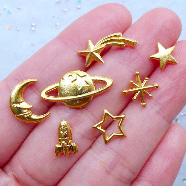 Small Astronomy Embellishments for UV Resin Crafts
