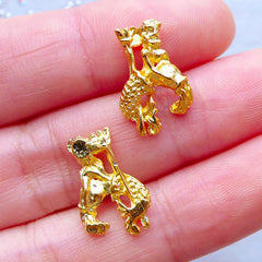 Aquarius Charms | Horoscope Sign Charm | Astrology Zodiac Jewelry | Filling Materials | Kawaii UV Resin Craft (2pcs / Gold / 11mm x 16mm)