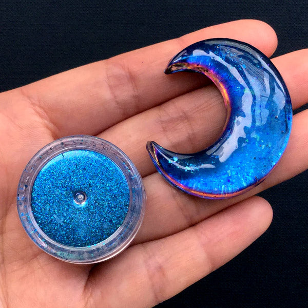 Chameleon Pigment Flakes | Colour Shift Pigment | Magical Galaxy Chrome Pigment | Rainbow Effect Pigment | Resin Coloring (0.2 gram / Blue)