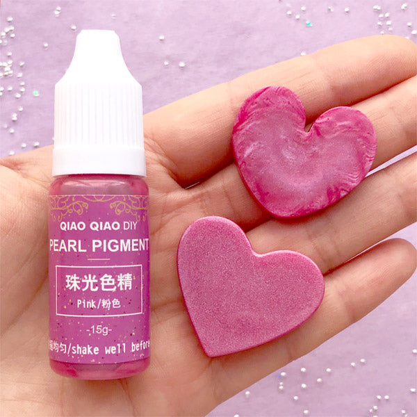Pearl Colorant | Resin Liquid Pigment | Shimmer Resin Colour | Resin Dye | Resin Painting | Colouring Material for Resin Art (Pink / 15 grams)