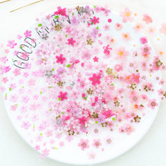 Sakura Sticker Assortment | Assorted Cherry Blossom Stickers | Flower Embellishments | Clear PVC Sticker (Set of 6 pcs)