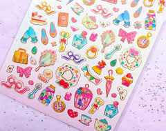 Vintage Tea Party Stickers | Kawaii Lolita Afternoon Tea Sticker | PVC Stickers for Resin Crafts