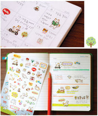Kitty Cat Stickers | Kawaii Korean Sticker | Cute Animal Planner Sticker | Diary Deco Sticker | Filofax Decoration | Erin Condren Supplies (6 Sheets)