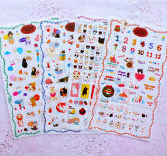 Choo Choo Cat Sticker Pack Version 3 | Kawaii Kitty Planner Stickers | Journal Deco Stickers | Erin Condren Sticker | Filofax Sticker | Cute Animal Stickers (8 Sheets)