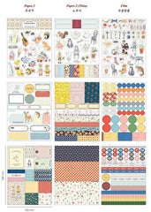 CLEARANCE Diary Deco Pack Version 5 by Iconic | Kawaii Planner Stickers | Korean Stickers | Home Decor | Scrapbooking | Papercraft | Card Making | Packaging Decoration | Seal Stickers (9 Sheets / Animal Floral Vintage)