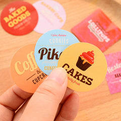 Bakery Shop Stickers | Cookie Patisserie Bread Cake Cafe Confectionery Stickers | Seal Stickers | Product Packaging | Collage & Scrapbooking Supplies (45 Pieces)