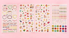 CLEARANCE Happy Life Deco Stickers | Korean Stickers in Hand Drawn Style | Erin Condren Life Planner Stickers | Kawaii Diary Decoration | Zakka Stationery Supplies (4 Sheets)