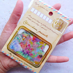 Kawaii Animal Sticker in Rainbow Galaxy Colors | Planner Stickers | Diary Deco Sticker | Kitty Cat Rabbit Bunny Bear Owl Tiger Alpaca Flamingo Stickers | PVC Translucent Stickers (8 Designs / 64 Pieces)