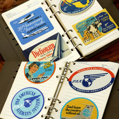 Pan Am Stickers by Traveler's Factory | Pan American World Airways Stickers in Vintage Style | Antique Advertisement Sticker | Travel Journel Sticker | Diary Deco Stickers | Luggage Stickers (8 Pieces)