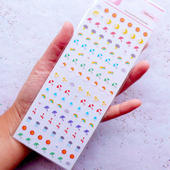 Weather Stickers | Life Planner Stickers | Erin Condren Sticker | Filofax Stickers | Kikki K Sticker | Diary Deco Sticker | Journal Stickers | Tiny Mini Stickers | One Point Seal