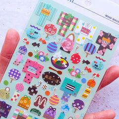 Kimono Stickers by Mind Wave | Japanese Traditional Garment Sticker | Clothing Sticker | Kyoto Sticker | Travel Journal Sticker | Erin Condren Supplies | Planner Decoration | Diary Deco Stickers