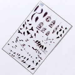 Bird Cage and Bird Clear Film Sheet for UV Resin Art | Black Silhouette Embellishments | Filling Materials for Resin Craft