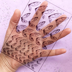 Wings of Butterfly Clear Film Sheet | Insect Embellishments for Resin Art | Filling Material | UV Resin Craft Supplies