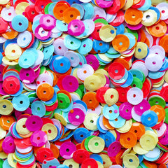CLEARANCE Colorful Cup Sequins in 7mm | Sewing Supplies | Resin Craft (500pcs / 5 grams)