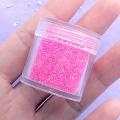 Holographic Sprinkles | Iridescent Glitter Powder | Resin Craft & Nail Deco (Dark Pink / 4-6 grams)