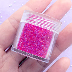 Holographic Hair Glitter Dust Powder | Iridescent Nail Art | Resin Jewellery Making (Magenta / 4-6 grams)