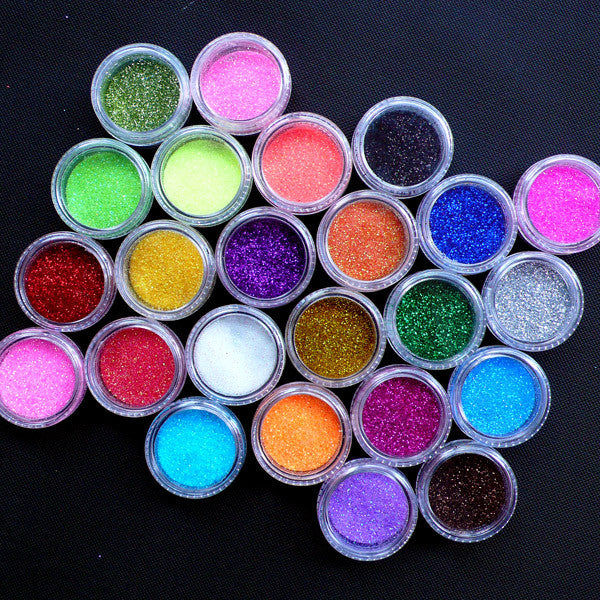 Craft Glitter Powder Assortment  Fine Loose Glitter for Nail Art
