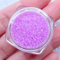 Artificial Coral Stones for Nail Deco | Faux Colored Sugar | Tiny Mini Gravel | Crystal Powder | Sprinkles for UV Resin Craft | Fake Food DIY (Purple)