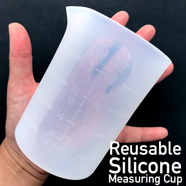 Reusable Silicone Measure Cup, 250ml Measuring Cup, 8oz Dosage Cup, MiniatureSweet, Kawaii Resin Crafts, Decoden Cabochons Supplies