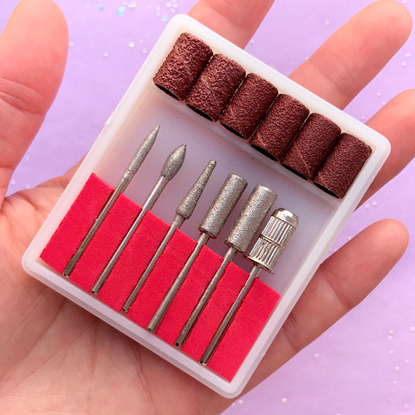 Nail File Drill Bits Set with Sanding Bands for Rotary Tool