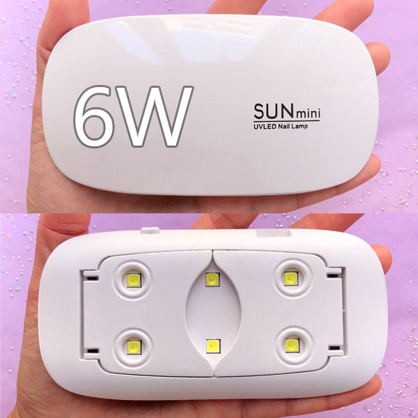 Portable Mini USB UV Lamp by SUNmini | 6W LED Ultraviolet Light | UV R | MiniatureSweet | Kawaii Resin Crafts Decoden Cabochons Supplies | Jewelry Making
