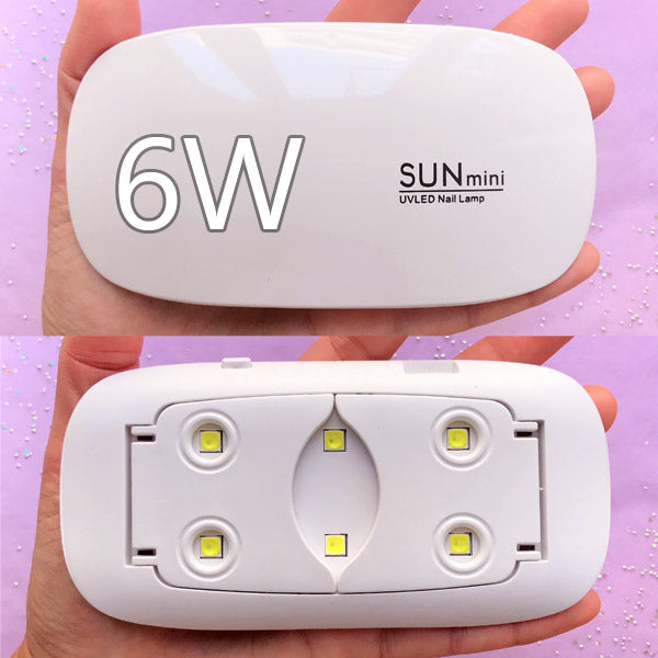 Portable Mini USB UV Lamp by SUNmini, 6W LED Ultraviolet Light, UV R, MiniatureSweet, Kawaii Resin Crafts, Decoden Cabochons Supplies